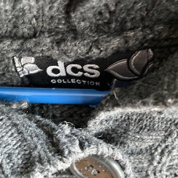 Gray Button Up Knit Hoodie - Picture 3 of 6